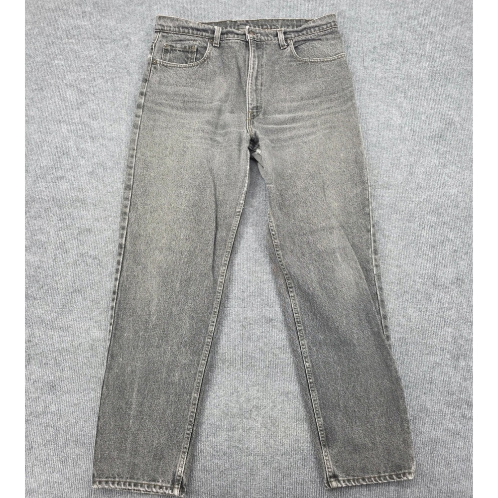 Vintage Levis 550 Relaxed Fit Tapered Leg Gray Jeans USA Made 38x32 Mens